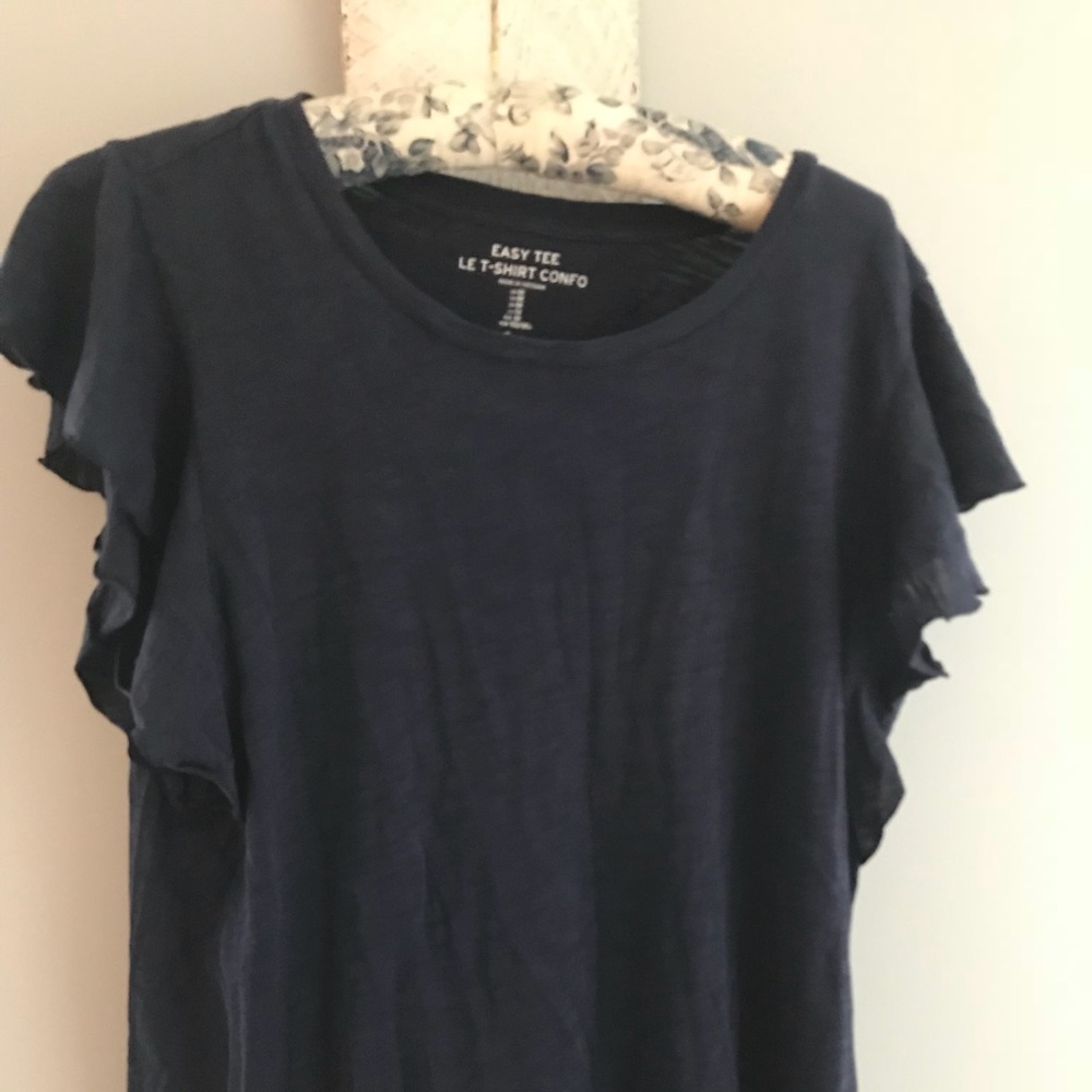 Navy Gap flutter sleeve tee